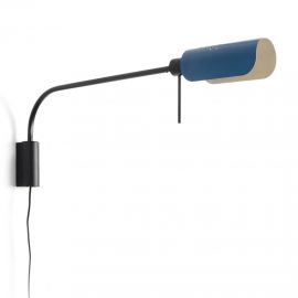 Aplice, corpuri de iluminat pentru pereti - Aplica metal stil retro abajur ajustabil MARTINICA XL negru, blue