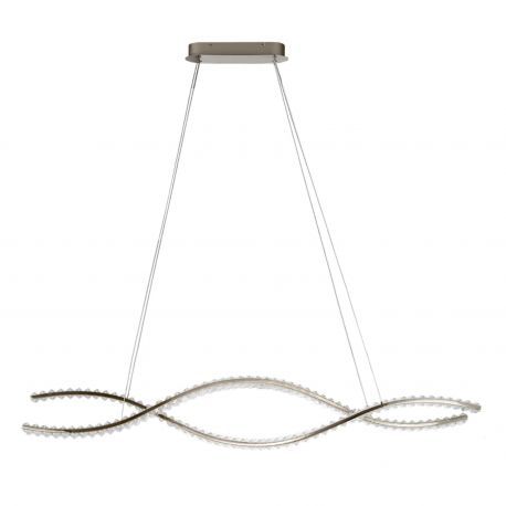 Pendule, Lustre suspendate - Lustra LED CCT suspendata cu telecomanda SPARK WAVES 120 crom
