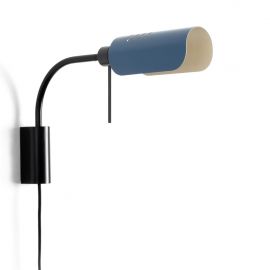 Aplice, corpuri de iluminat pentru pereti - Aplica metal stil retro abajur ajustabil MARTINICA S negru, blue