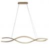 Lustra LED CCT suspendata cu telecomanda SPARK WAVES 120 auriu