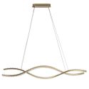 Lustra LED CCT suspendata cu telecomanda SPARK WAVES 150 auriu