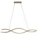 Lustra LED CCT suspendata cu telecomanda SPARK WAVES 150 auriu