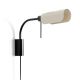 Aplica metal stil retro abajur ajustabil MARTINICA S negru, bej