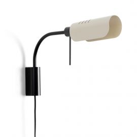Aplice, corpuri de iluminat pentru pereti - Aplica metal stil retro abajur ajustabil MARTINICA S negru, bej