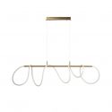 Lustra LED 3-STEP suspendata moderna ZIGZAG auriu