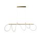Pendule, Lustre suspendate - Lustra LED 3-STEP suspendata moderna ZIGZAG auriu