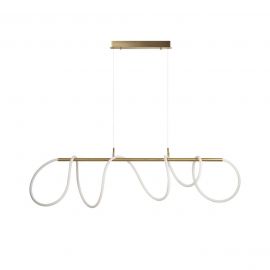Lustra LED 3-STEP suspendata moderna ZIGZAG auriu