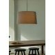 Pendule, Lustre suspendate - Lustra suspendata XL abajur textil 64cm WINDSOR negru, gri