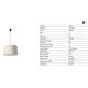 Pendule, Lustre suspendate - Lustra suspendata XL abajur in 64cm WINDSOR negru, alb
