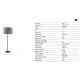 Lampadare - Lampa de podea abajur textil 64cm WINDSOR negru, gri