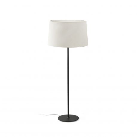 Lampadare - Lampa de podea abajur textil 64cm WINDSOR negru, alb
