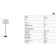 Lampadare - Lampa de podea abajur textil 64cm WINDSOR negru, alb