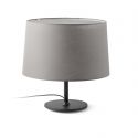 Lampa de masa abajur textil 48cm WINDSOR negru, gri