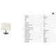 Veioze - Lampa de masa abajur textil 48cm WINDSOR negru, alb