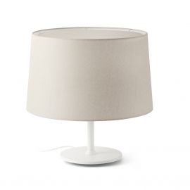 Veioze - Lampa de masa abajur textil 48cm WINDSOR alb