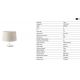 Veioze - Lampa de masa abajur textil 48cm WINDSOR alb