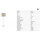 Lampadare - Lampa de podea abajur textil 64cm WINDSOR alb