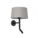 Aplica de perete cu reader LED WINDSOR negru, gri