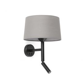 Aplice, corpuri de iluminat pentru pereti - Aplica de perete cu reader LED WINDSOR negru, gri