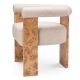 Scaune - Scaun design LUX, Furnir Burl Mappa, Maro, Percy