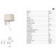 Aplice, corpuri de iluminat pentru pereti - Aplica de perete cu reader LED WINDSOR alb