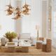 Scaune - Scaun design LUX, Furnir Burl Mappa, Maro, Arcadia