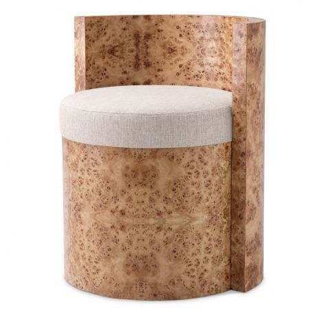 Scaune - Scaun design LUX, Furnir Burl Mappa, Maro, Arcadia