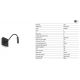 Aplice, corpuri de iluminat pentru pereti - Aplica minimalista cu reader LED directionabil MOOD negru