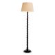 Lampadare - Lampa de podea LUX, Lemn, Tesatura, Negru, Massimo