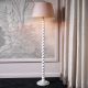Lampadare - Lampa de podea LUX, Lemn, Tesatura, Alb, Massimo