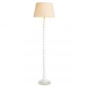 Lampa de podea LUX, Lemn, Tesatura, Alb, Massimo