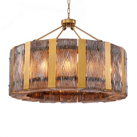Candelabre, Lustre - Candelabru LUX, Otel Alama Vintage, Sticla Fumurie, Elysian