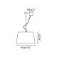 Pendule, Lustre suspendate - Lustra suspendata abajur tesatura in 64cm WINDSOR