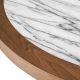 Mese dining - Masa rotunda LUX, Marmura, Furnir Nuc, Presedio 120cm