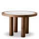 Mese dining - Masa rotunda LUX, Marmura, Furnir Nuc, Presedio 120cm