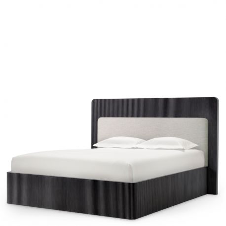 Paturi - Pat dublu design LUX Dimitrios 180x210cm, gri carbune