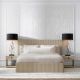 Paturi - Pat dublu design LUX Dimitrios 180x210cm, stejar albit