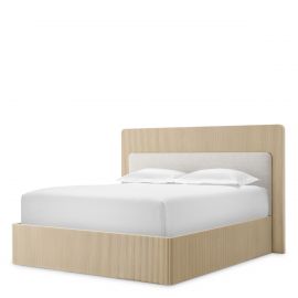 Pat dublu design LUX Dimitrios 180x210cm, stejar albit