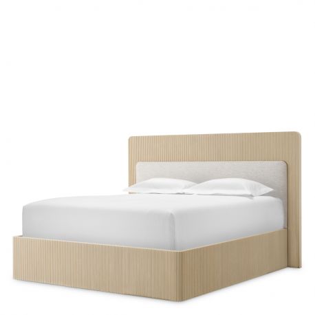 Paturi - Pat dublu design LUX Dimitrios 180x210cm, stejar albit