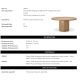 Mese dining - Masa rotunda LUX, Furnir Burl Mappa, Kingsgrove 150cm