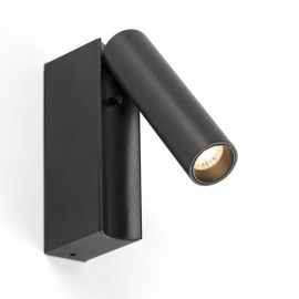Aplice, corpuri de iluminat pentru pereti - Aplica cu reader LED directionabil stil minimalist CRONOS negru