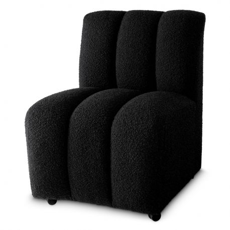 Scaune - Scaun design LUX Kelly, Boucle negru