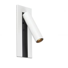 Aplice, corpuri de iluminat pentru pereti - Aplica cu reader LED directionabil stil minimalist GABO alb