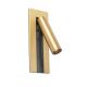 Aplice, corpuri de iluminat pentru pereti - Aplica cu reader LED directionabil stil minimalist GABO bronz