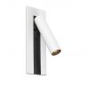 Aplica cu reader LED directionabil stil minimalist GABO USB C alb
