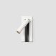 Aplice, corpuri de iluminat pentru pereti - Aplica cu reader LED directionabil stil minimalist GABO USB C alb