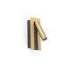 Aplice, corpuri de iluminat pentru pereti - Aplica cu reader LED directionabil stil minimalist GABO USB C bronz