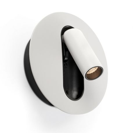 Aplice, corpuri de iluminat pentru pereti - Aplica cu reader LED directionabil stil minimalist TIMIT alb