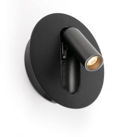 Aplica cu reader LED directionabil stil minimalist TIMIT negru