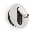 Aplica cu reader LED directionabil stil minimalist TIMIT USB C alb